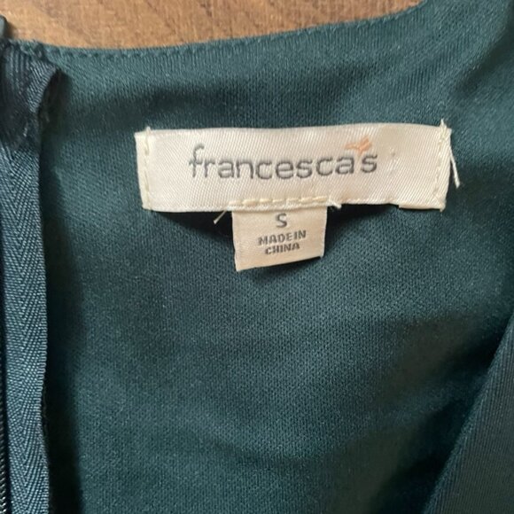 Francesca’s Green Lace Overlay Dress Women’s Small – Short Sleeve Cocktail Party - Picture 4 of 7